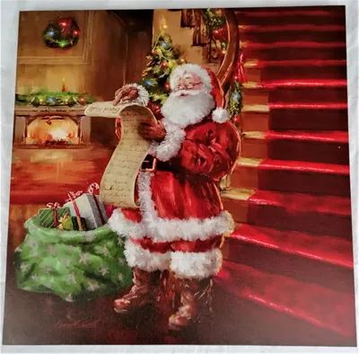 Produktbild von LED Wandbild beleuchtet Nikolaus Geschenke 40cm x 40cm
