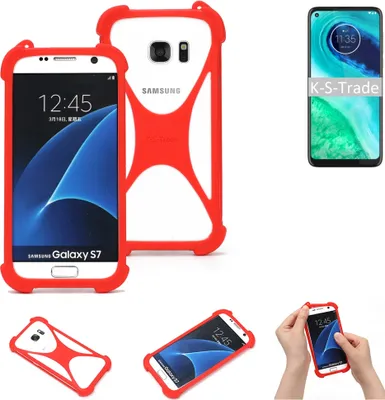 Produktbild von K-S-Trade Handy-Hülle kompatibel mit Motorola G8 Schutz-Hülle Bumper Silikon Schutz Hülle Cover Case Silikoncase Silikonbumper TPU Softcase