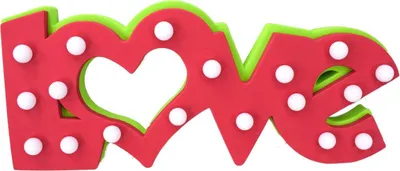 Produktbild von LED Dekolampe LOVE Schriftzug mit 18 Leds ca. 40cm