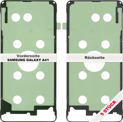 Produktbild von 5x Samsung Galaxy A41 A415 Akkudeckel Klebefolie Kleber Backcover Rahmen Batterie Glue