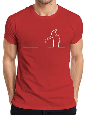 Produktbild von Balum La Linea Lui Osvaldo Cavandoli Cartoon Balum Balum Herren T-Shirt, Rot, M