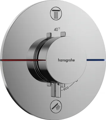 Imagen del producto de Kit de montaje prefabricado para termostato de ducha ShowerSelect Comfort S, acabado cromado