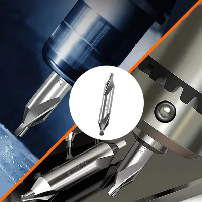 Zdjęcie produktu dla Wiertło centrujące kątowe 60 stopni ze stali szybkotnącej do obróbki metali na tokarce