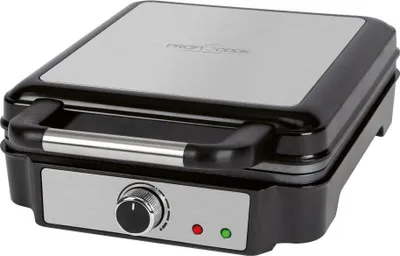 Produktbild von ProfiCook Waffeleisen für belgische Waffeln mit 4 Backflächen | antihaftbeschichtet | stufenlos wählbarer Bräunungsgrad | 1200 W | PC-WA 1241