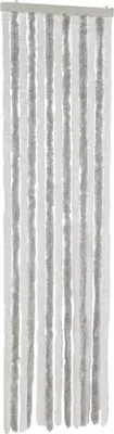 Produktbild von vidaXL Fliegenvorhang Hellgrau und Weiß 56x185 cm Chenille