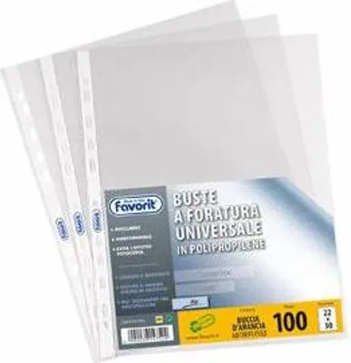 Produktbild von Favorit 100460055 Klarsichthülle 220 x 300 mm Polypropylen (PP) 200 Stück(e)