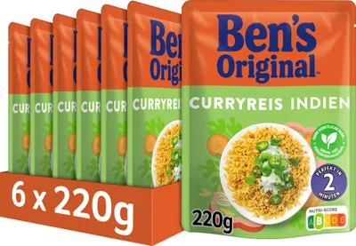 Produktbild von BEN'S ORIGINAL ™ Express Curryreis 6x220g