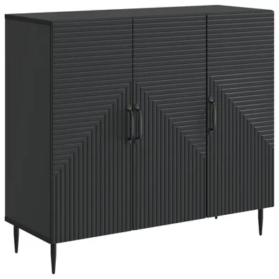 Image de Buffet Noir 89 x 34,5 x 80 cm Bois d'ingénierie