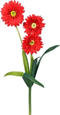Obrázek produktu pro Umělá červená gerbera 3 větve - vysoce kvalitní dekorace 55 cm