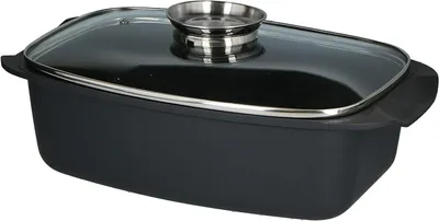 Productafbeelding van Braadpan met deksel - Ovenschaal - Langzaam Garen - Aromabraadpan - 55 liter - Zwart