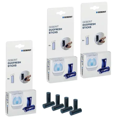 Produktbild von Geberit Duofresh 3er Set 244.600.00.1 Sanitär Sticks 24 Stück WC Reinigung mit Kalkschutz