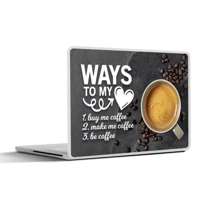Produktbild von MuchoWow® Laptop Aufkleber Sticker Cover Wege zu meinem Herzen - Zitate - Kaffee - Sprichwörter 30x22 cm - Laptop-Sticker