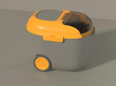 Produktbild von 360Home Haustier Große Kapazität Roll Futter Aufbewahrungs Box Grau