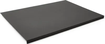 Produktbild von Gewinkelte Schreibtischunterlage Echtes Leder Anthrazit Grau cm 50x35 - Rutschfester Boden - Hergestellt in Italien