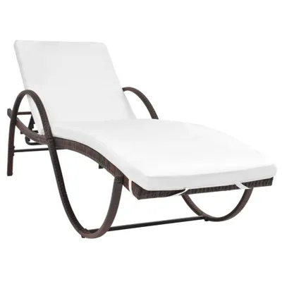 Produktbild von VidaXL 274868, Lounge, Gepolsterter Sitz, Polyrattan, Stahl, Cremefarben, Weiß, 640 mm, 1930 mm