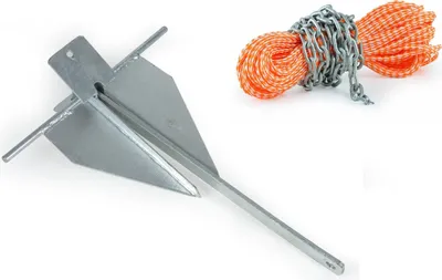 Produktbild von Anker-Set aus Danforth Platten-Anker 6 kg + Leine mit Kette Ø 8mm 30m