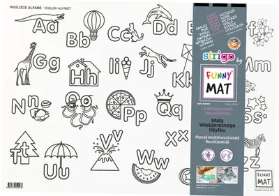 Produktbild von Strigo Lustige Matte Weiß. Alphabet 48 x 33,5 cm