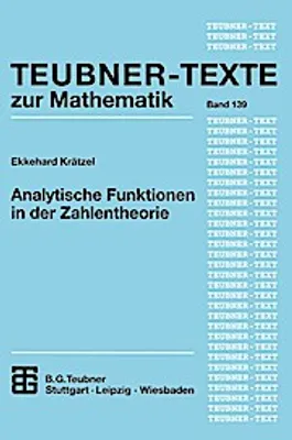 Produktbild von Analytische Funktionen in der Zahlentheorie