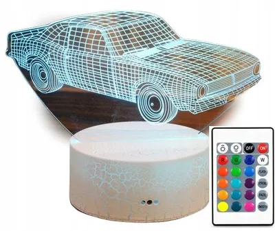 Image de Lampe LED 3D moXomi Muscle Car avec télécommande