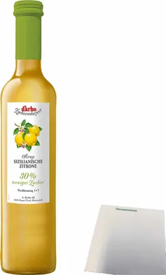 Produktbild von Darbo Fruchtsirup Sizilianische Zitrone Zuckerreduziert (0,5l Flasche) + usy Block