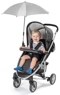 Produktbild von reer Kinderwagen-Sonnenschirm "ShineSafe" grau-melange