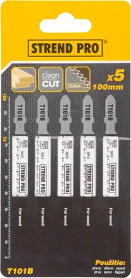 Produktbild von Stichsägeblatt Strend Pro T101B 100 mm, 10Z, für Holz, Packung 5 Stk.