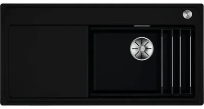 Produktbild von BLANCO ETAGON, Bündiges Waschbecken, Rechteckig, Silgranit, Schwarz, 1 Becken, Rechteckig