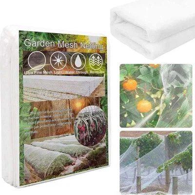 Image de Clôture de jardin, 3 m x 4 m, filet anti-insectes, clôture de jardin, clôture pour bassin, à mailles larges, protection pour les légumes, filet anti-oiseaux