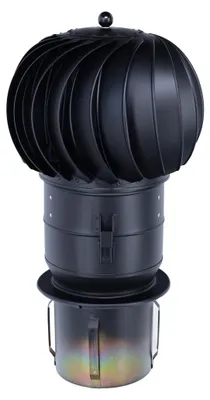Produktbild von Schornsteinaufsatz Turbowent 2 zum Einstecken, Edelstahl, Ø 180 mm, schwarz