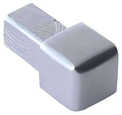 Produktbild von Dalsys Endstück für Fliesenschiene Quadratprofil Aluminium (eloxiert) Chrom glänzend 8mm, Fliesenprofil