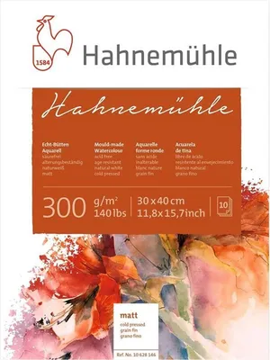 Produktbild von Hahnemühle Aquarellblock - 300 g/m² - matt - 30 x 40 cm - 10 Blatt