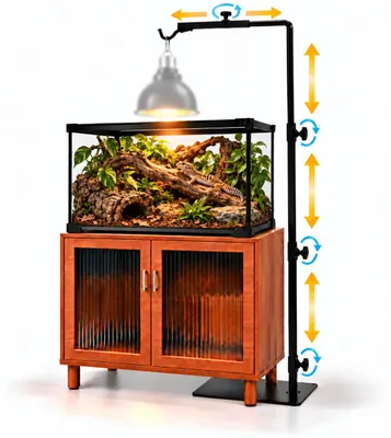 Obrázek produktu pro Stojan pro topnou lampu pro plazy, výška nastavitelná: 50-94 cm