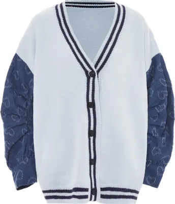 Image de SANIKA Cardigan femme - bleu clair marine, M