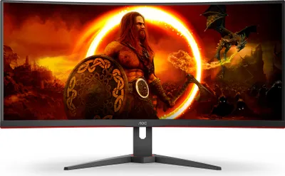 Zdjęcie produktu dla AOC G2 CU34G2XE/BK Wyświetlacz LED 86,4 cm (34") 3440 x 1440 pikseli Wide Quad HD LCD Czarny, czerwony