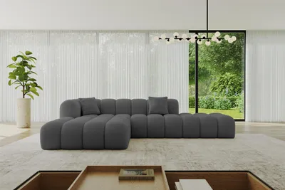Produktbild von ALTDECOR Ecksofa in L-Form OLEA-L2 - 289x176x71 cm Grau - Corner Sofa Bett Eckcouch Couch Wohnlandschaft Cauchsofa