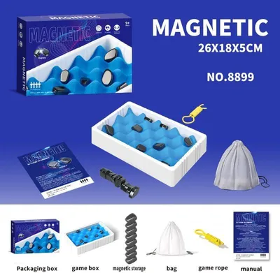 Produktbild von Magnetisches Geschicklichkeitsspiel – Gesellschaftsspiel mit starken Magneten – Familien- und Partyspiel – Denkspiel für Kinder & Erwachsene