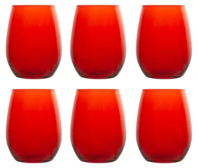 Obrázok produktu pre Pasabahce Amber sada 6 pohárov z červeného skla, 35 cl