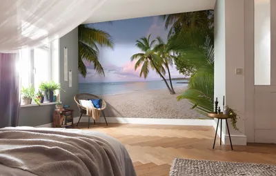 Produktbild von Komar Vlies Fototapete "Paradise Morning", blau/beige, 368 x 248 cm; XXL4-528