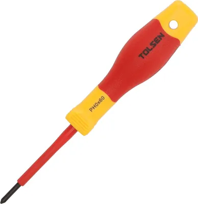 Produktbild von Isolierter VDE-Kreuzschlitzschraubendreher PH0 x 60 mm - Maxami