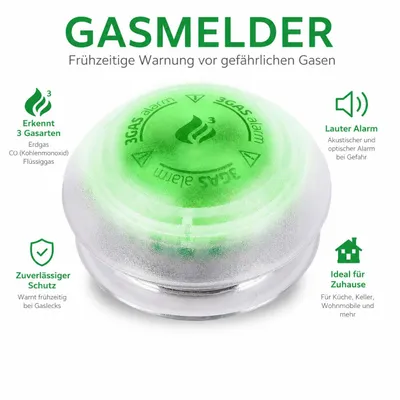 Produktbild von Multigasmelder 12V/24V Narkose- oder Ko Gas, CO Melder, Propan, Butan für Caravan/LKW/Boot