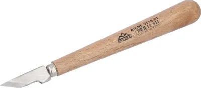 Produktbild von STUBAI Kerbschnitzmesser 50 mm | Kerbschnitzmesser mit Holzheft, schmale Klinge, schräge Schneide, Holzbearbeitung, Schnitzwerkzeug
