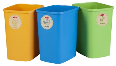Zdjęcie produktu dla Curver zestaw Koszy Do Segregacji Śmieci 3x25 L