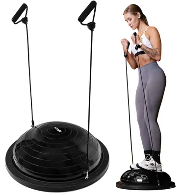 Productafbeelding van Balance Trainer Halve Bol Ø 58 cm – Antislip Balance Ball met Weerstandsbanden & Pomp