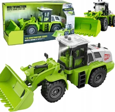 Produktbild von Bagger Baufahrzeug Licht- und Soundeffekte beweglicher Eimer grün