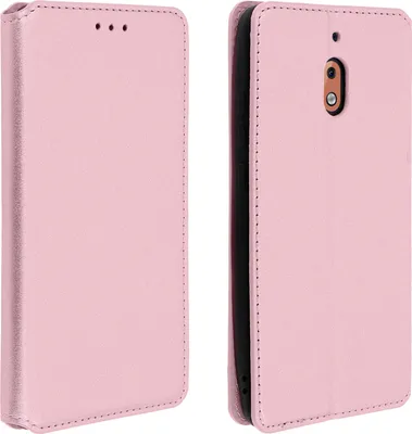 Produktbild von Avizar, Klappetui aus Kunstleder für Nokia 2.1, Champagnerrosa