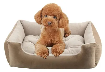 Produktbild von Hundebett rechteckig Khaki 4XL (110x83x16cm) abnehmbarer Bezug rutschfest waschbar