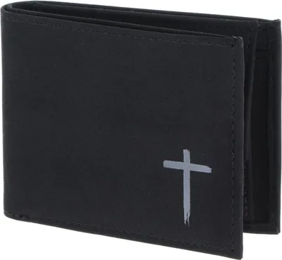 Immagine prodotto di oxmox portafoglio New Cryptan RFID Protect Pocketbörse Freedom Cross Print Grey Black nero