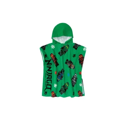Produktbild von LEGO Kinderponcho Ninjago (grün), 60 x 120 cm
