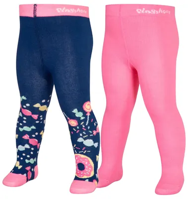 Produktbild von Playshoes Strumpfhose Uni Kinder Strumpfhose, Bonbons 2er Set, 50/56