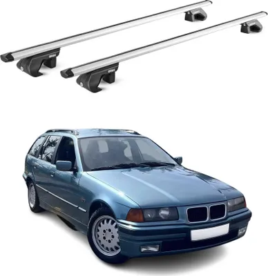 Produktbild von Dachträger Grundtäger für BMW 3er Touring E36 E91 1994-2012 90kg Alu Grau 2x ABE